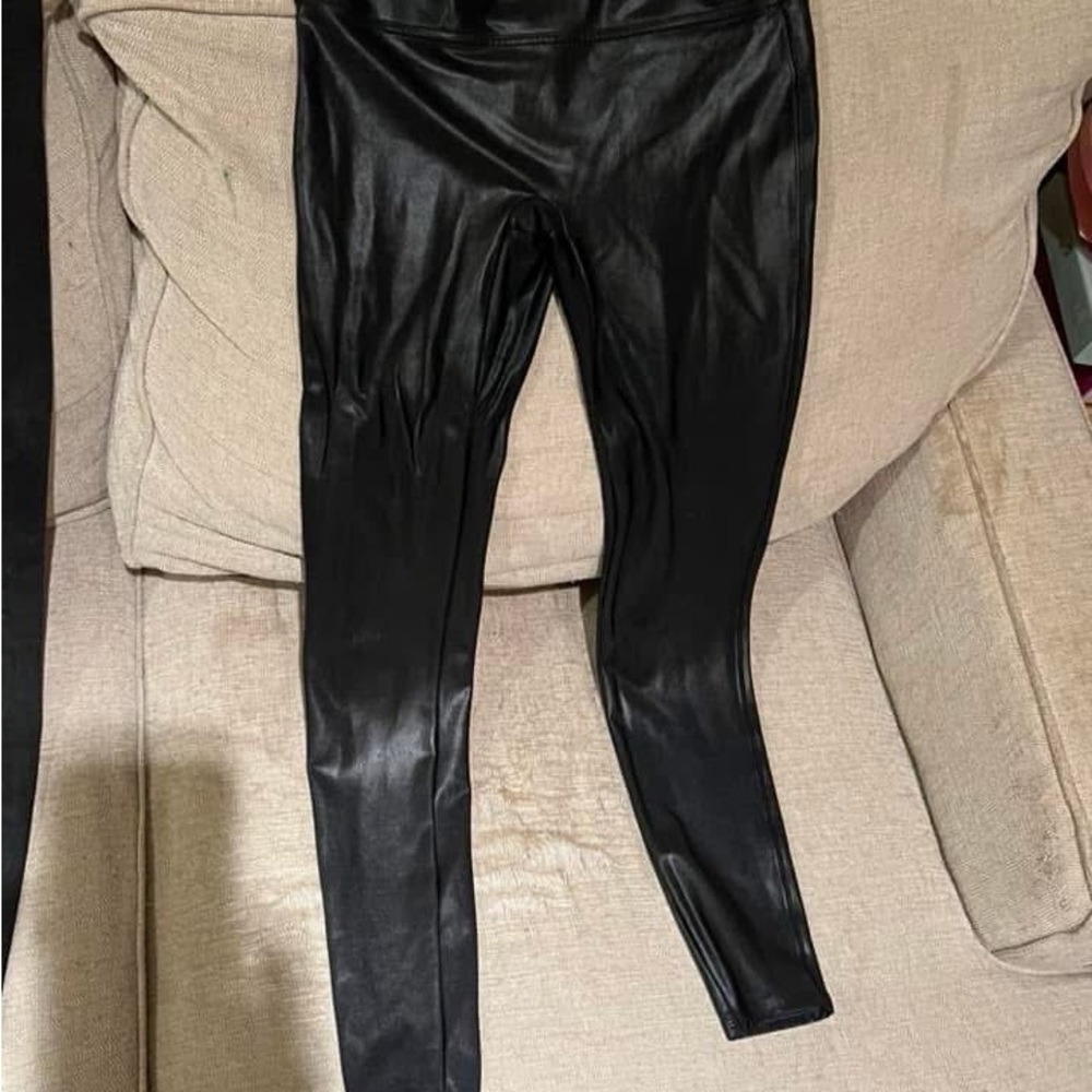 Black Faux Leather Leggings